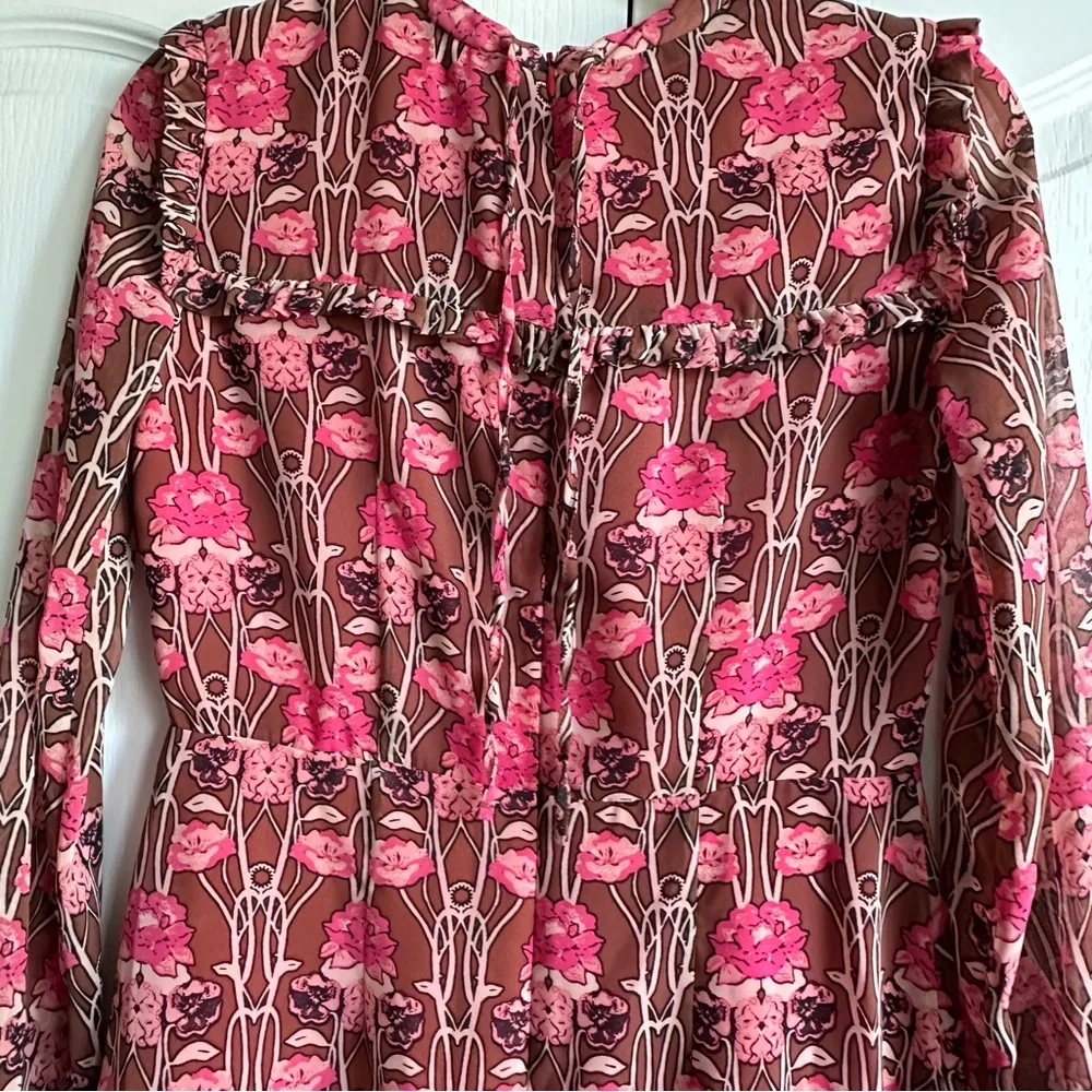 Topshop | Pink Floral Mod Style Dress - Size 6 - EUC_9